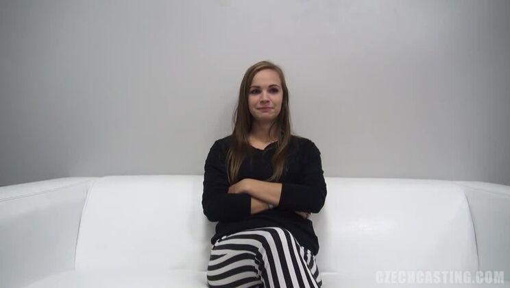 European Casting with a Beautiful Brunette