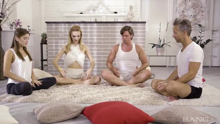 Evelina Darling Enjoys Threesome with Big Cocks and DP