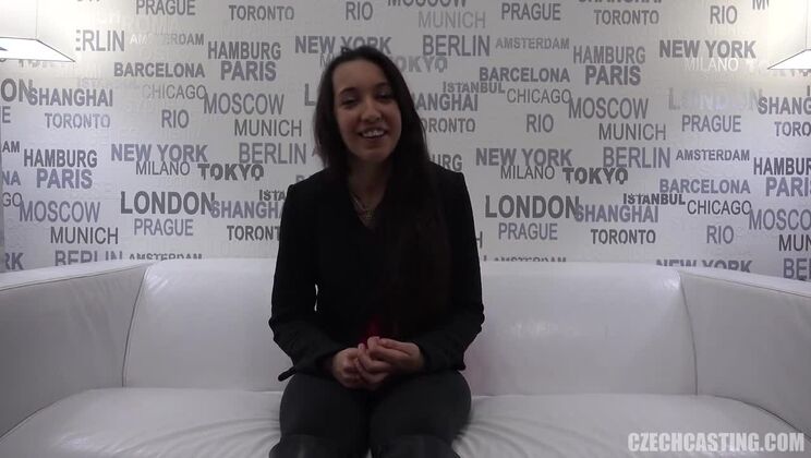 Brunette Veronika Loves Casting and Sex Toys