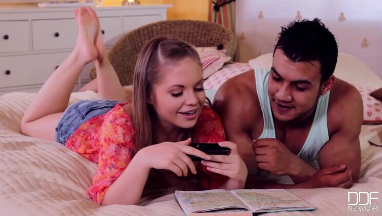 Blonde Teen Alessandra Jane in Interracial Action