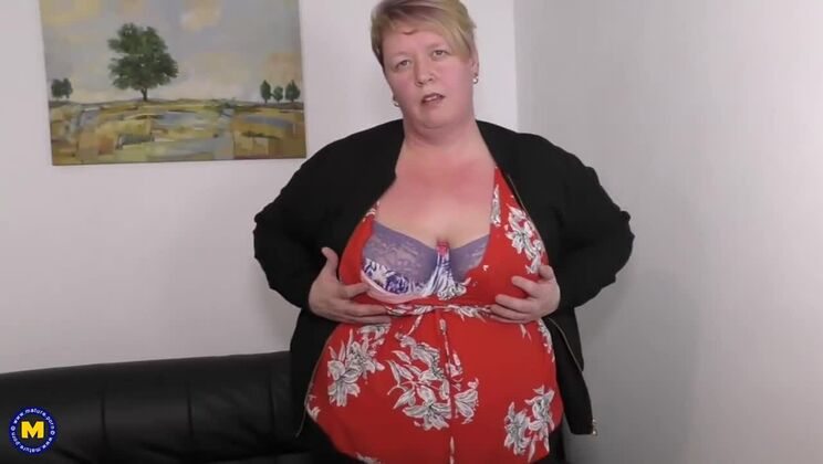 Solo British Mature Blonde BBW with Big Tits