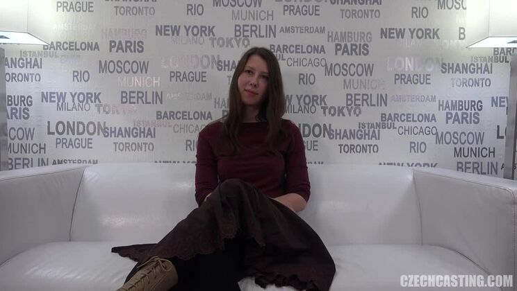 Brunette Czech Pavlina in European Casting