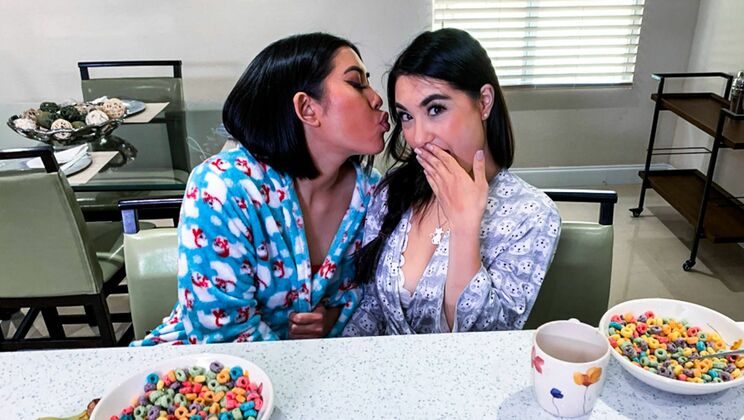 Brunette Stepsisters Get Intimate