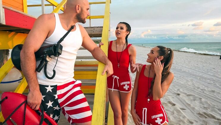 Petite Lifeguards Get Wild in Threesome