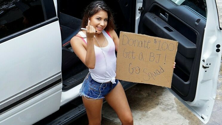 Wet Car Wash with Teenager Zaya