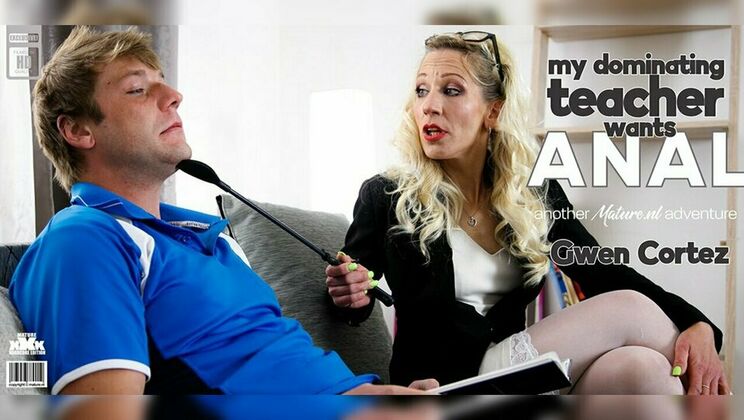 Hot Blonde MILF Gwen Cortez Fucks Anal with Student