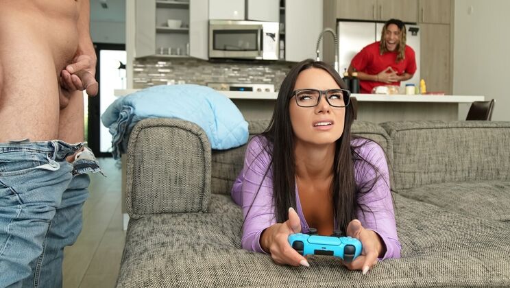 Anal and Footjob for Sexy Gamer Girl