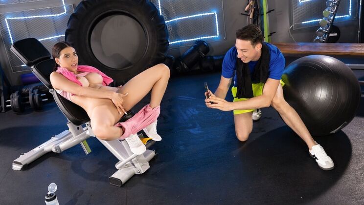 Emily Pink's Wet Gym Workout - POV Blowjob and Cumshot