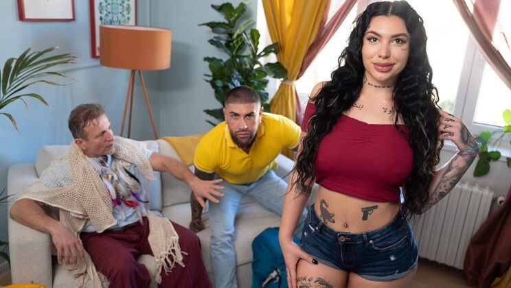 Threesome with Kissing & Double Penetration