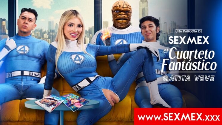 Hardcore Blonde Foursome Featuring Gatita Veve’s Curves