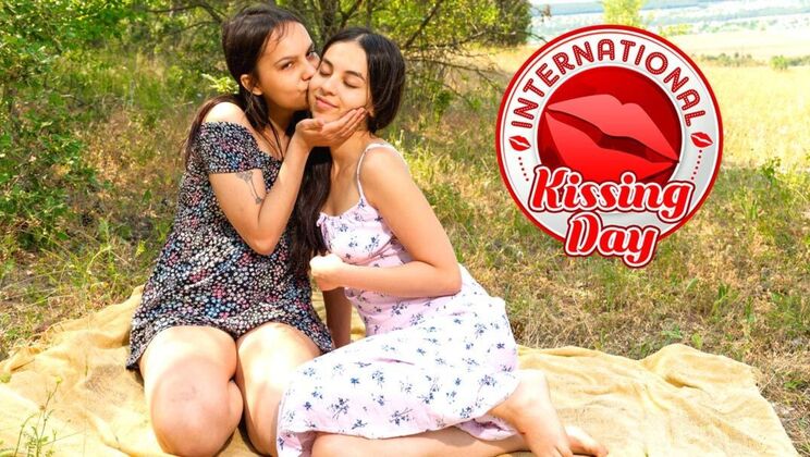 International Kissing Day 2025: Teen Brunettes’ Pussy Licking Fun
