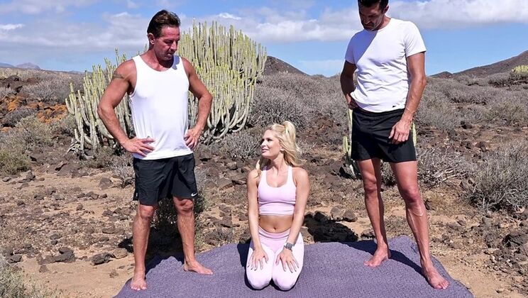 Gym Sex: Blonde Gets DP by Buddies