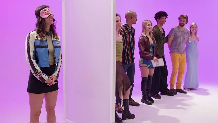 Five Senses Game: Blonde, Brunette, and Shaved Couples in Action